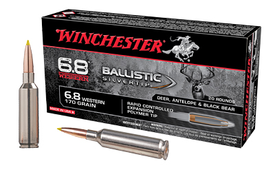 Winchester Ballistic Silvertip Rifle Ammunition 6.8 Western 170 gr. PT 2920 fps 20/ct