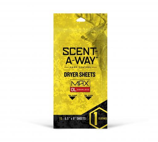 Hunters Specialties Inc. Scent-A-Way Max Odorless Dryer Sheets 15/ct