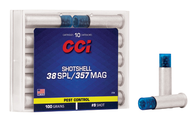 CCI Pest Control Handgun Shotshells .357 Mag 100 gr #9 shot 1000 fps 10/ct