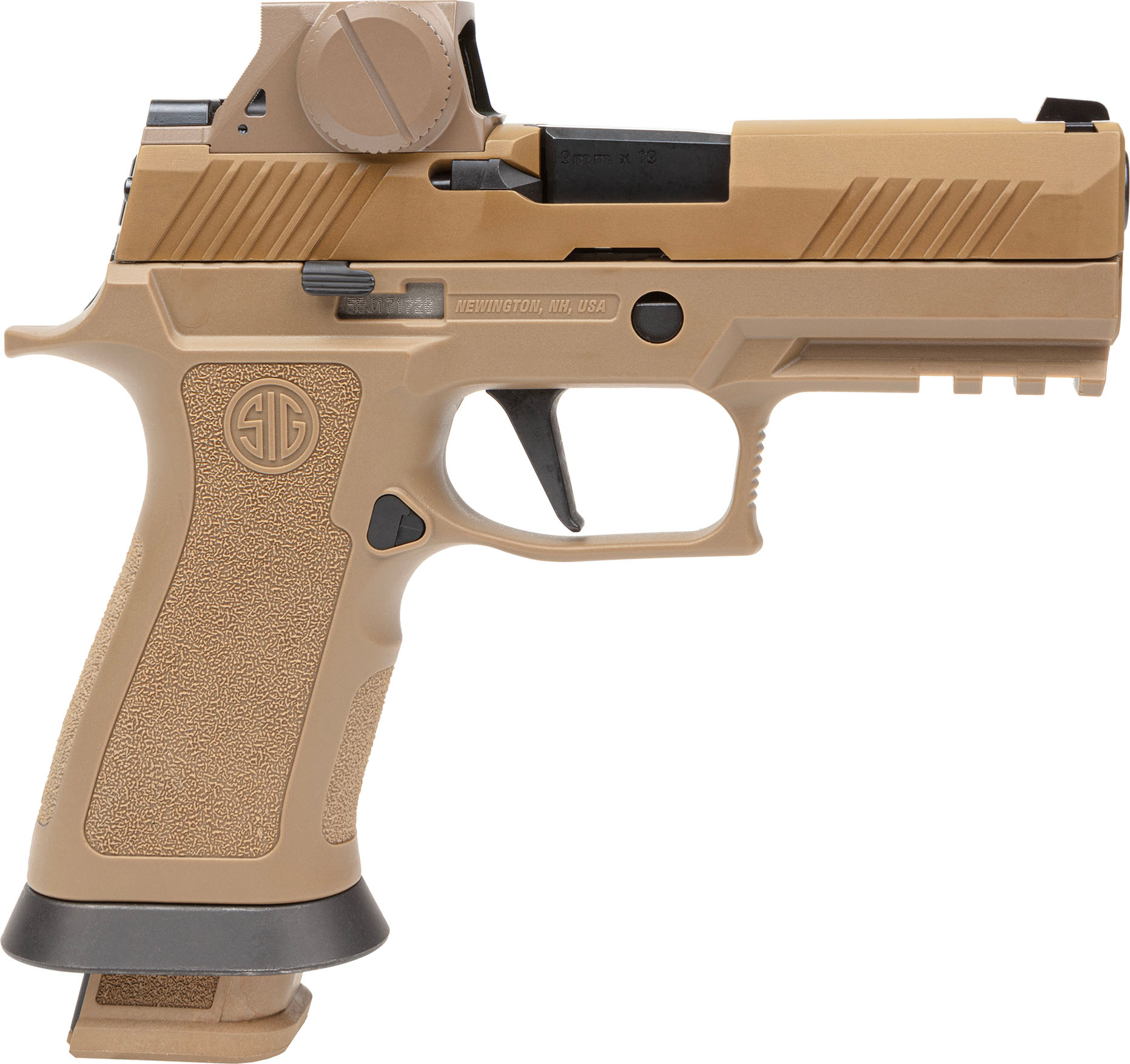 Sig Sauer M18X Handgun 9mm Luger 21rd Magazines (3) 3.9" Barrel Coyote with RomeoM17