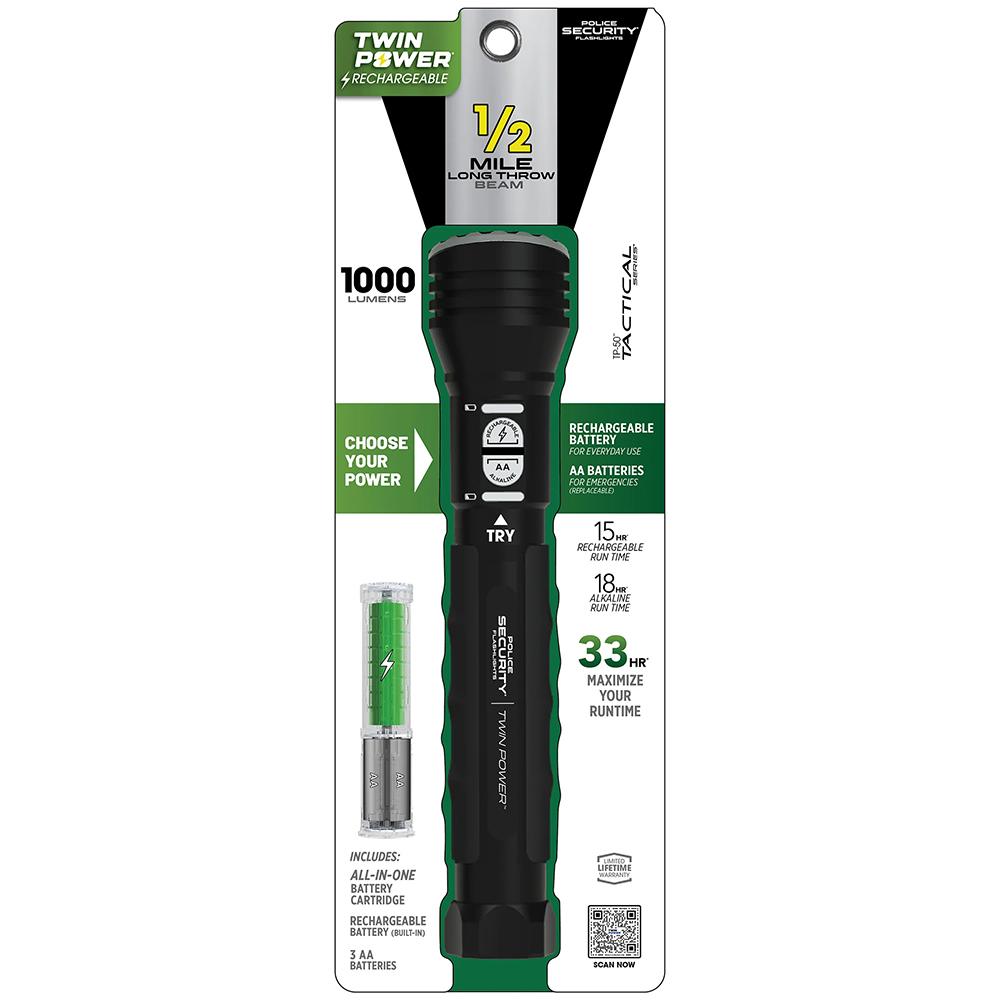 LB Marketing Inc DBA Police Security Flashlights Police Security Flashlights Long Throw LED Flashlight 1000 Lumens Black