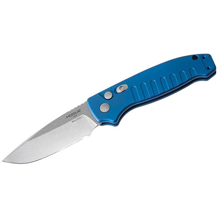 Hogue Ballista I Automated Folder Knife 3 1/2" Drop Point Blade Blue