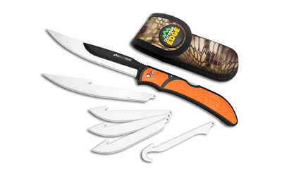Outdoor Edge Razorbone Replaceable Blade Folding Knife 5" Drop Point Blade Orange