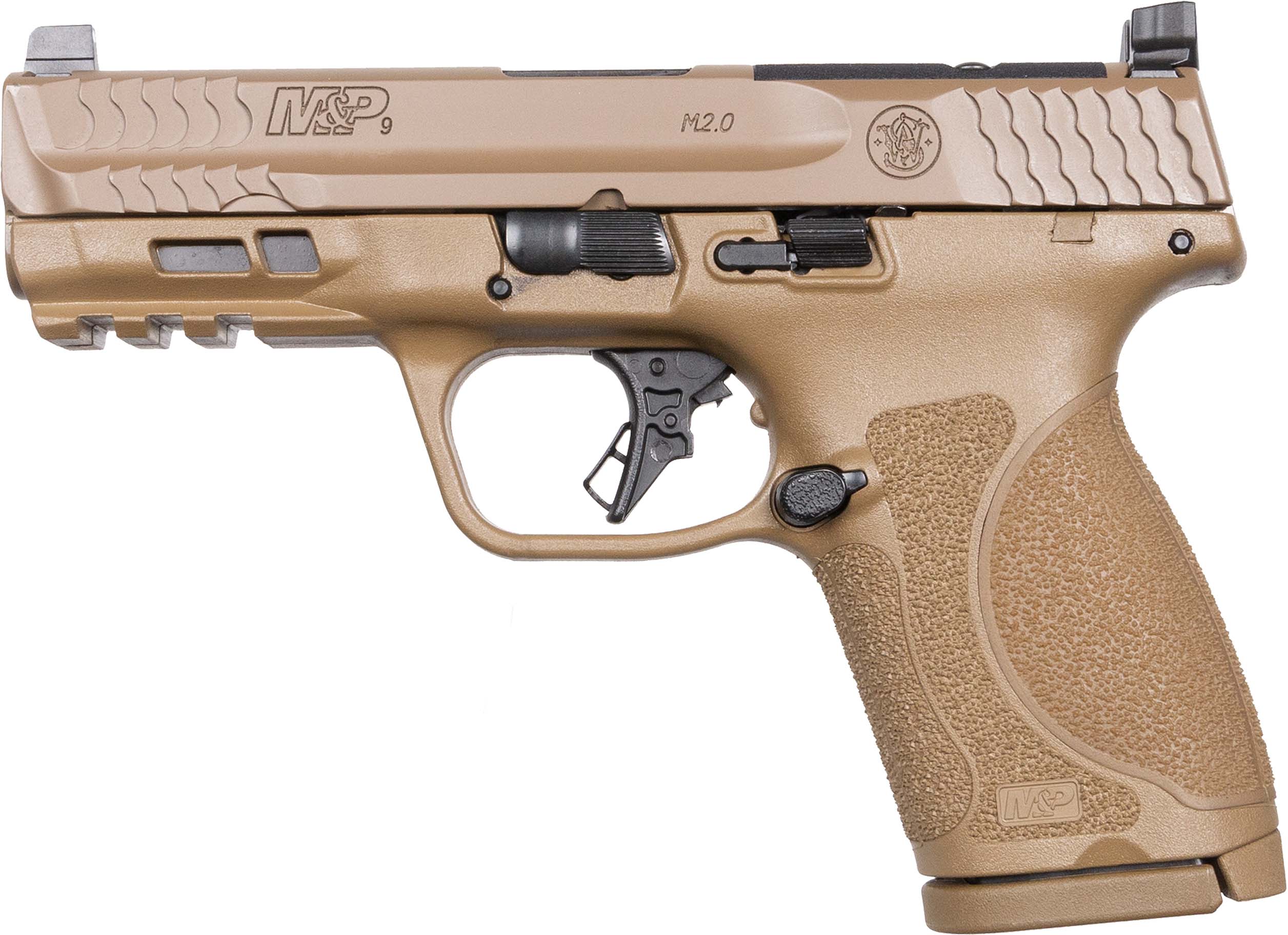 SMITH & WESSON M&P 9 COMPACT M2.0 4" O/R FDE PSTL NTS 15RD
