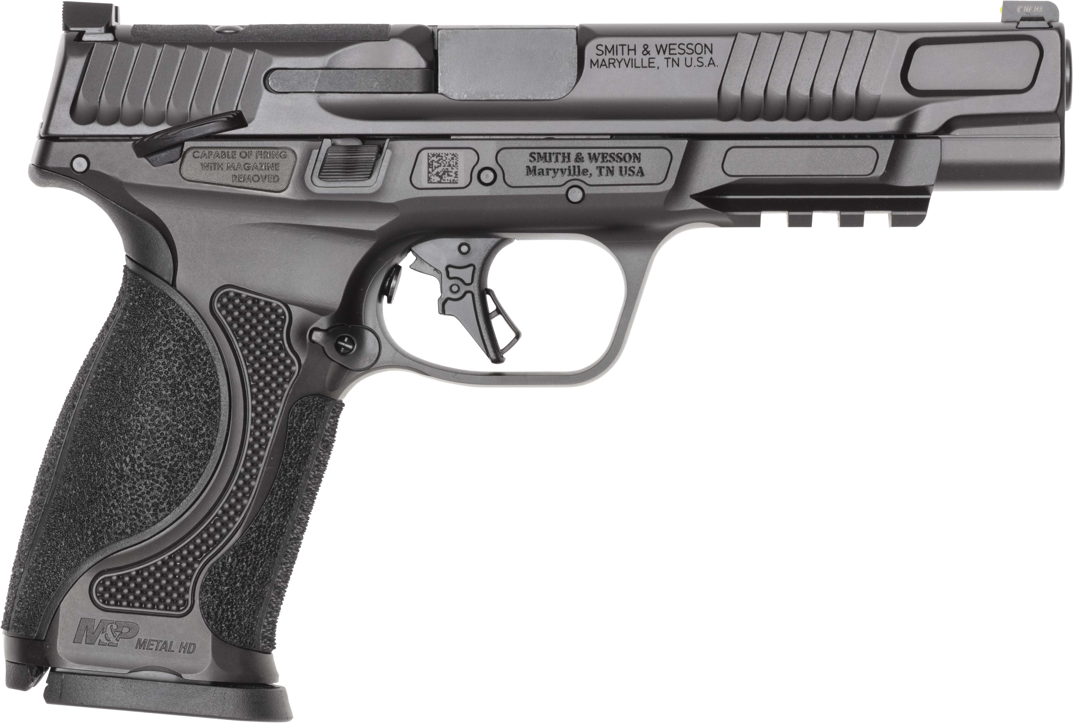 Smith & Wesson Inc. S&W M&P9 M2.0 Metal HD Handgun 9mm Luger 17rd Magazines(2) 5" Barrel Optic Ready Thumb Safety Black Steel Frame