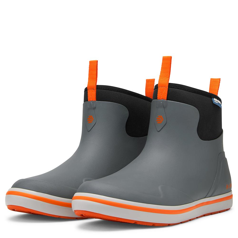 LaCrosse Mens Alpha Deck Boot 6" Grey/Orange Size 10