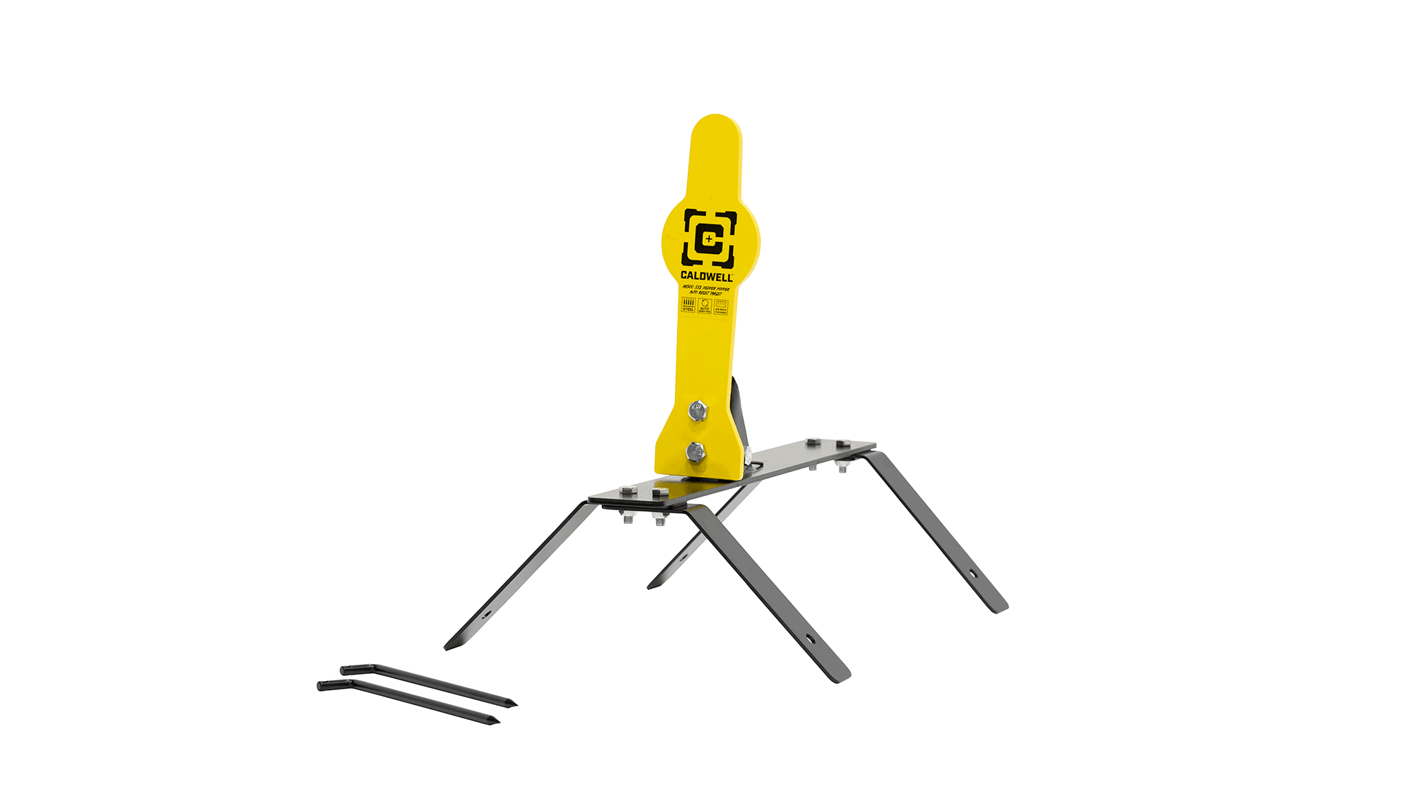 Caldwell AR500 33% Pepper Popper Auto Reset Target Yellow