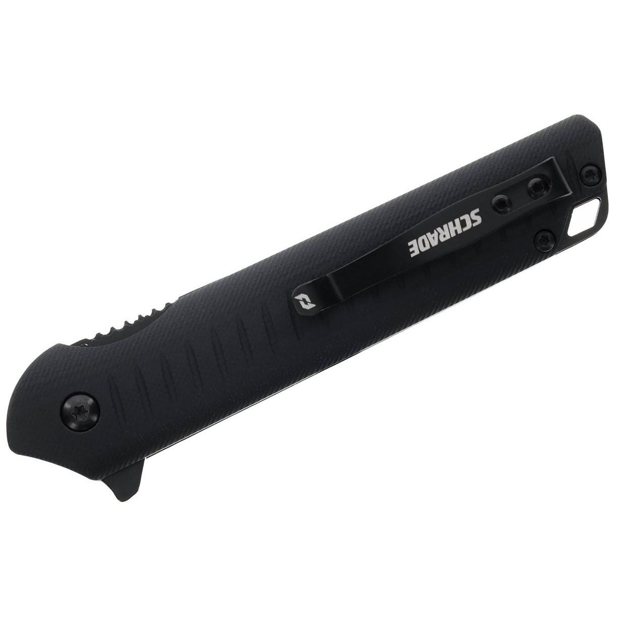 Battenfeld Knives Schrade Delta Class Steelhead Folder Knife 3 1/2" Blade Black