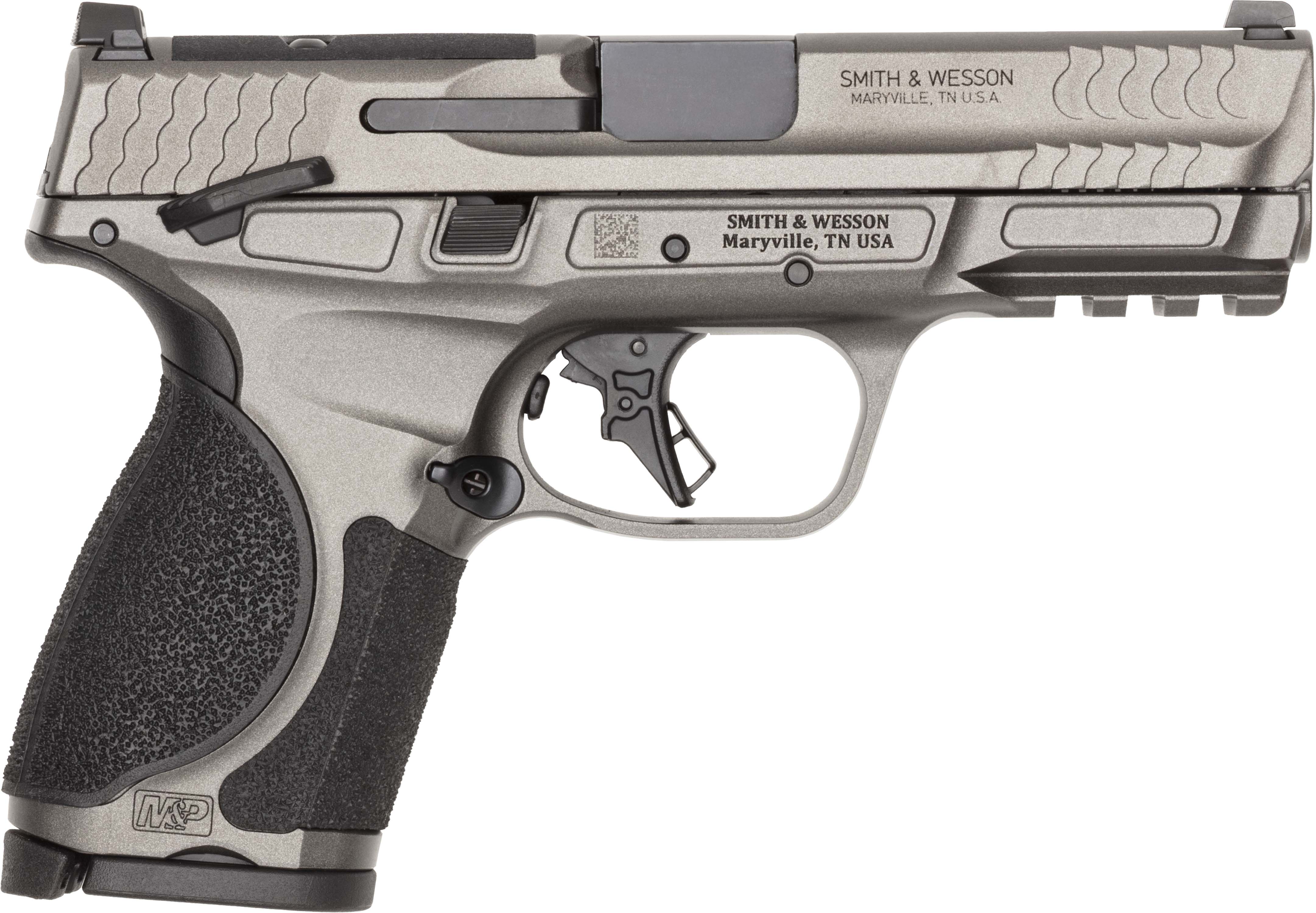 SMITH & WESSON M&P9 M2.0 METAL COMPACT 4" PISTOL 9MM TUNGSTEN GRY, M.S. O.R. 2-10RD CALI COMPLIANT