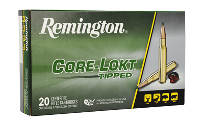 Remington CORE-LOKT Tipped rifle Ammunition 360 Buckhammer 180gr PT 2400 fps 20/ct