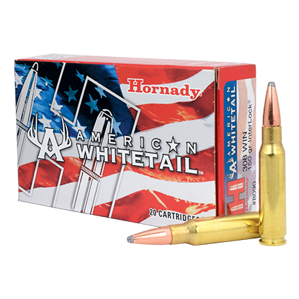 Hornady American Whitetail Rifle Ammunition .308 Win 150 gr. SP 2820 fps 20/ct