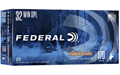 Federal Power-Shok Rifle Ammunition .32 Win Special 170 gr FNSP 2250 fps - 20/ct