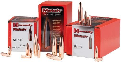 Hornady Match Bullets .22 cal .224" 52 gr BTHP 100/ct