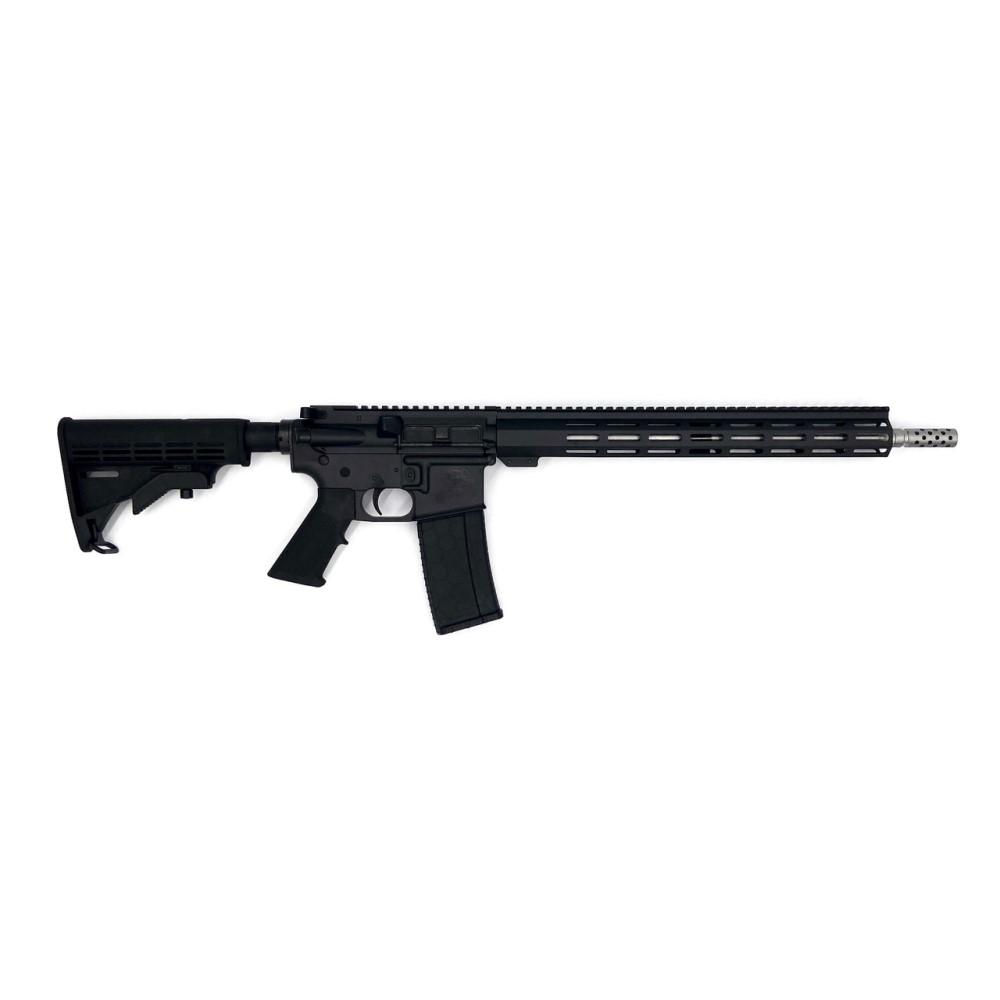 10 Ring GLFA AR-15 Rifle .223 Wylde 30rd Magazine 16" Threaded Barrel Black and Stainless with 15.25" Handguard