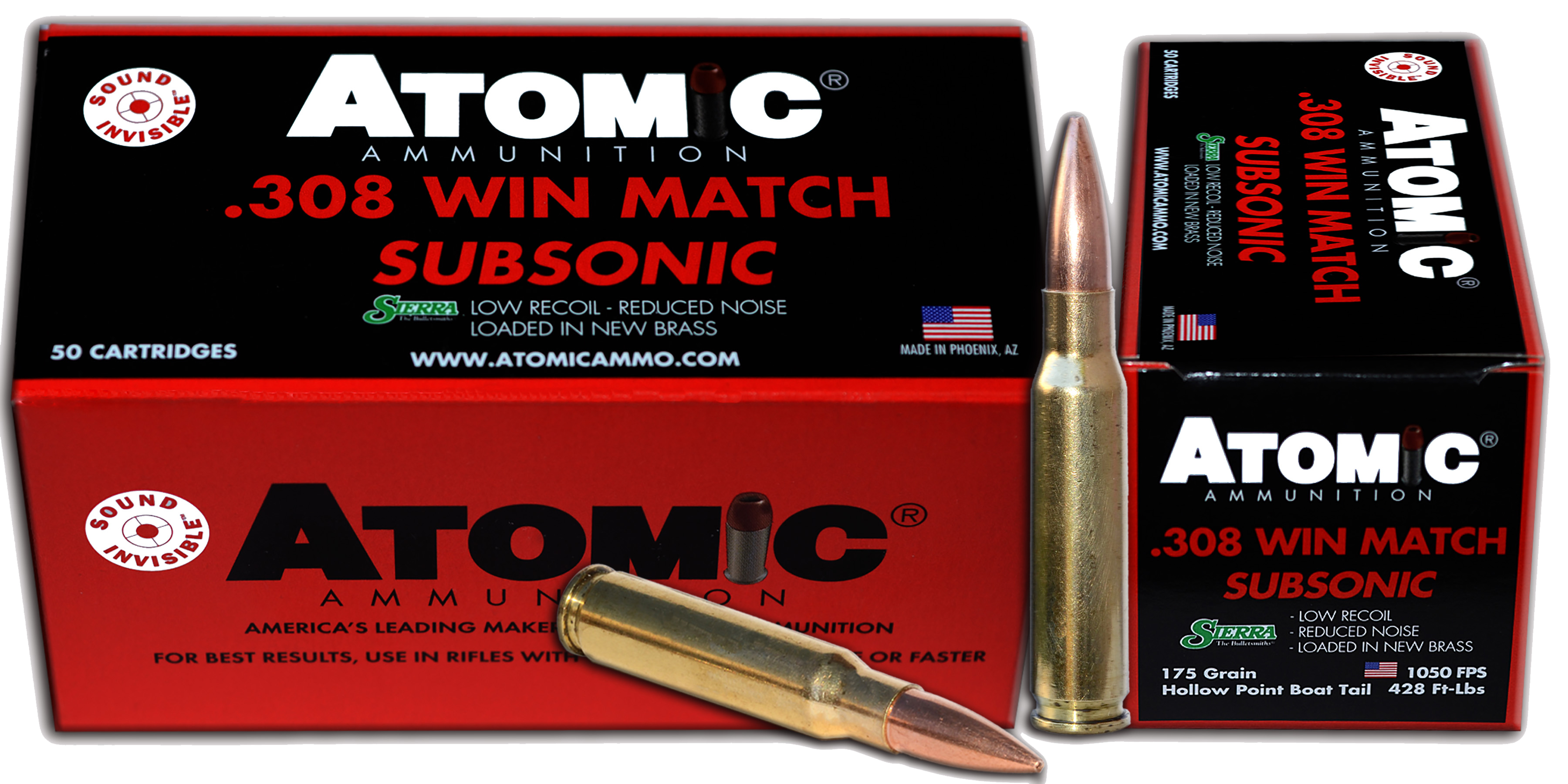 Atomic ATM 308 175GR SUB HPBT 50RD 10BX/CS