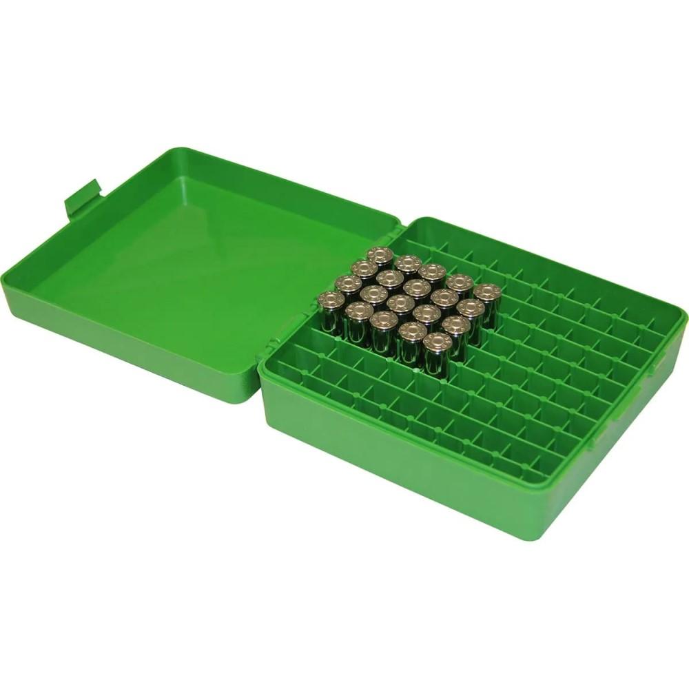 MTM Ammo Box for .41/.44 Mag/.45 LC 100 Rounds Green