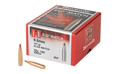 Hornady ELD Match Bullets with Heat Shield 6.5mm .264" 147 gr ELD MATCH 100/ct
