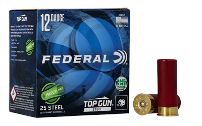 Federal Top Gun Steel Paper Wad Shotshells 12 ga 2-3/4" 1 oz 1250 fps #7.5 25/ct