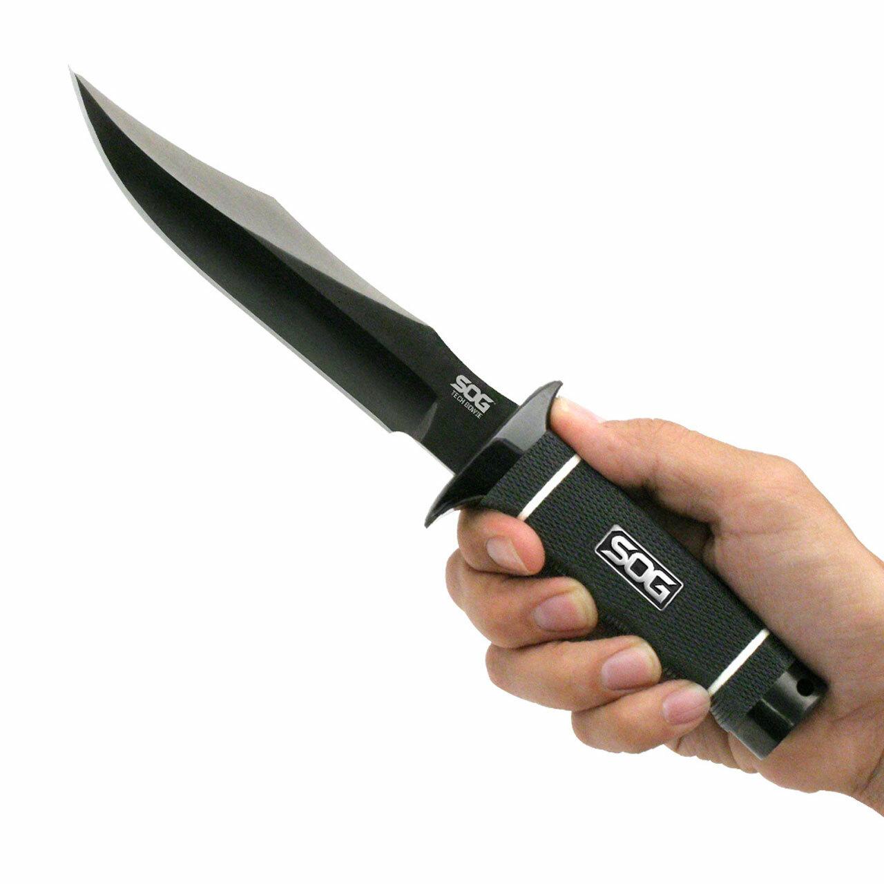 SOG Tech Bowie Knife 6.4" Blade Black