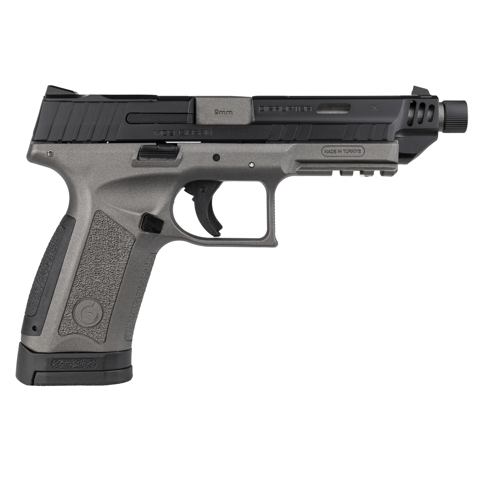 EAA - European American Armory Corp Girsan MC9 Disruptor X Handgun 9mm Luger 17rd Magazine 4.6" Barrel Two Tone Tungsten Black