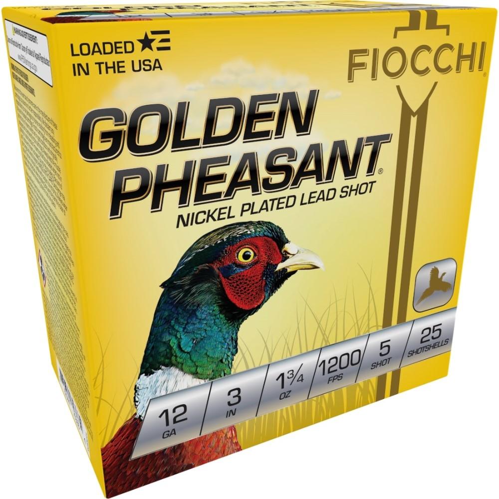 Fiocchi Ammunition GOLDEN PHEASANT NP 12ga 3" 1 3/4oz #5 1200fps 25RD