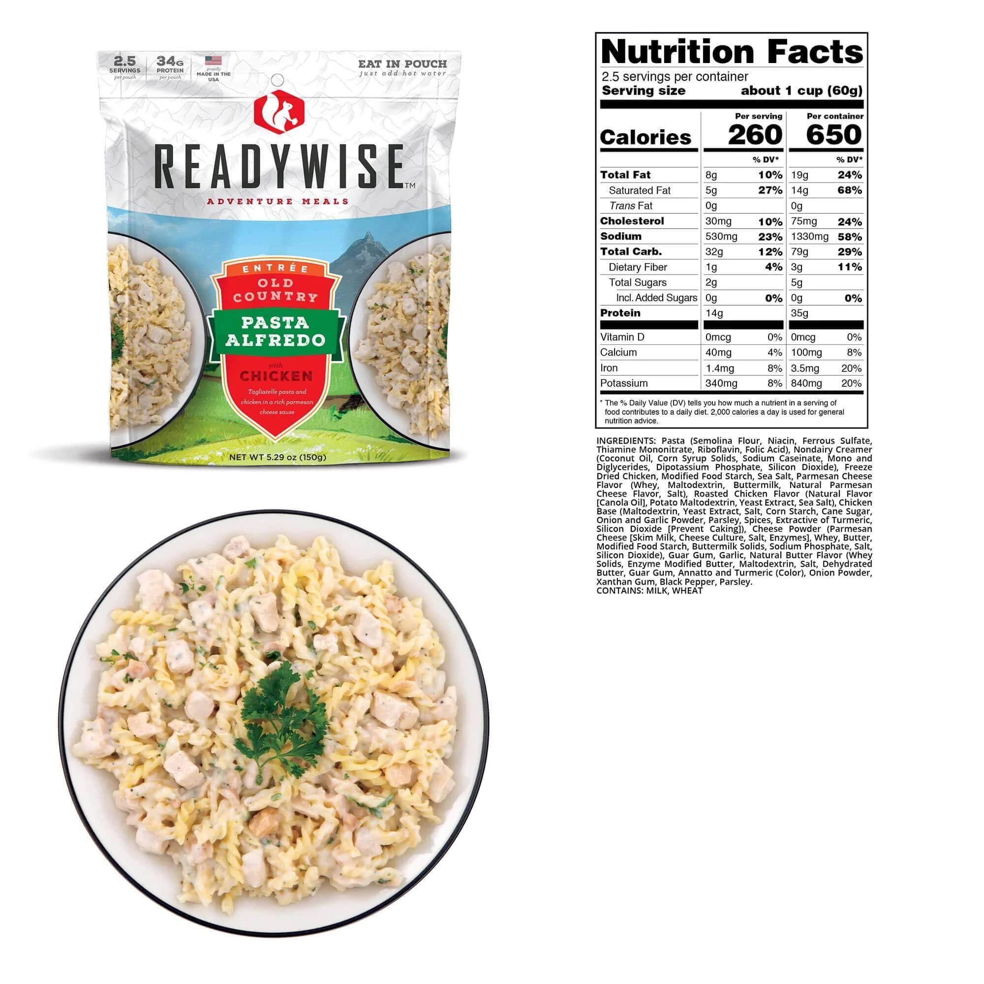 Readywise Old Country Pasta Alfredo with Chicken - 5.29 oz