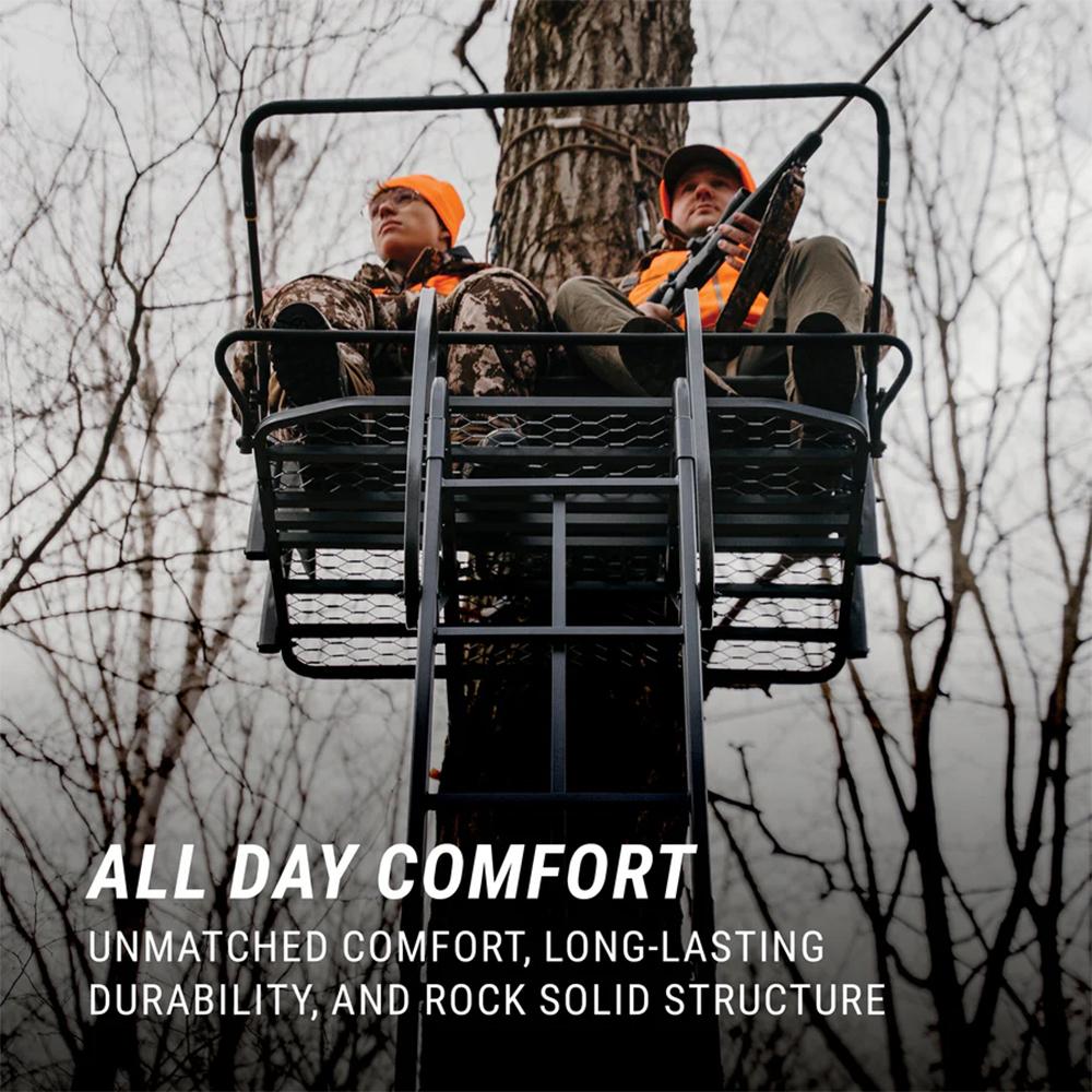 Ardisam (River's Edge/ Barronett Blinds) River's Edge Lockdown 2-Man Ladder Tree Stand 21ft Wide