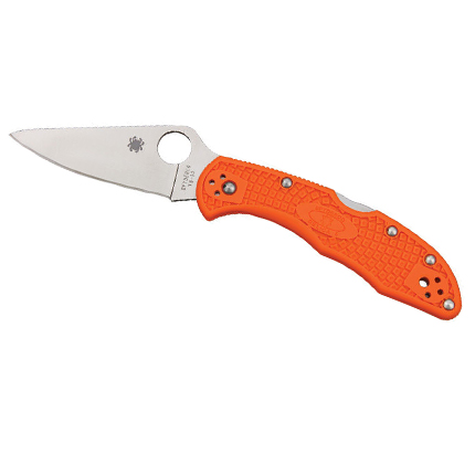 Spyderco DELICA SL/PL ORANGE FLAT GROUN
