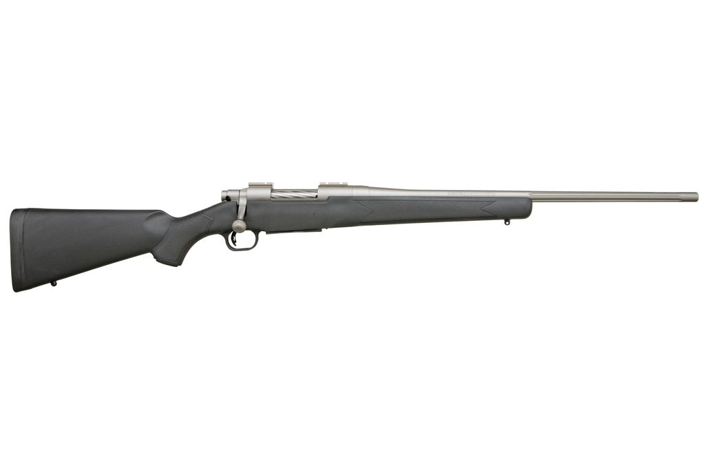 MOSSBERG PATRIOT 243 WIN RIFLE CERAKOTE STS/BLK SYNTH STK