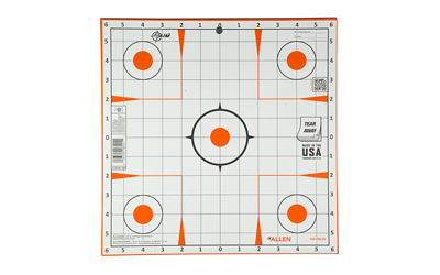 Allen EZ Aim Paper Targets 12" Peel Away Grid Orange and White 100 Pack