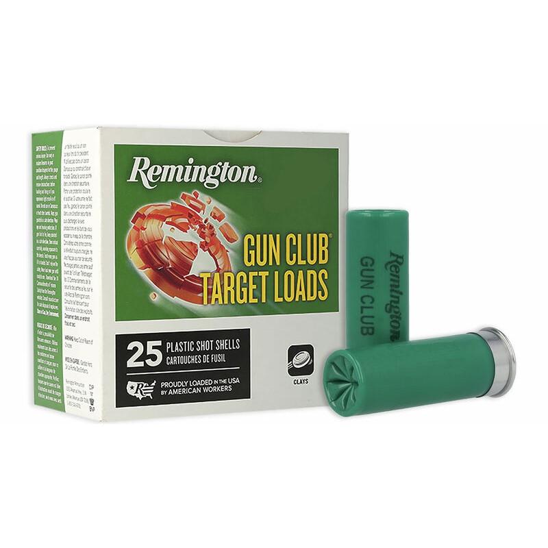 Remington Gun Club Target Load Shotshells 12 ga 2-3/4" 1-1/8 oz 1145 fps #8 25/ct