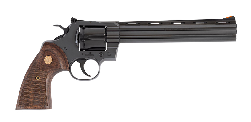 Colt Blued Python Classic Handgun .357 Mag 6rd Capacity 8" Barrel Wood Grips