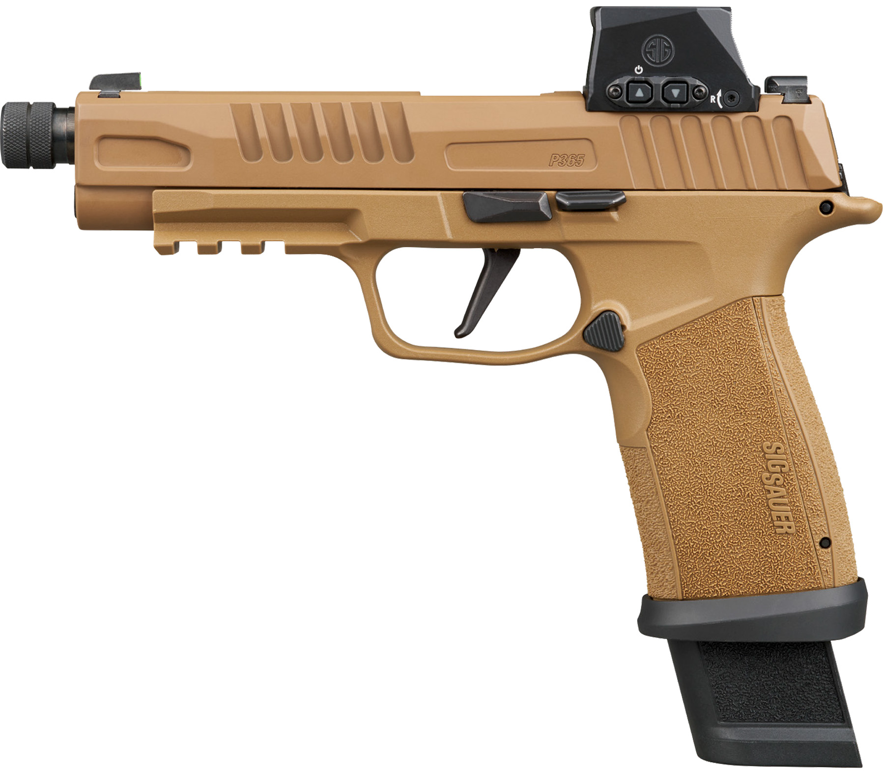 Sig Sauer P365 TacOps Handgun 9mm Luger 21rd Magazines (4) 5.1" Threaded Barrel Romeo-X