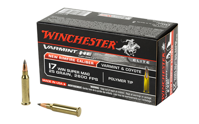 Winchester Varmint Rimfire Rifle Ammunition .17 WSM 25 gr. V-MAX 2600 fps 50/ct