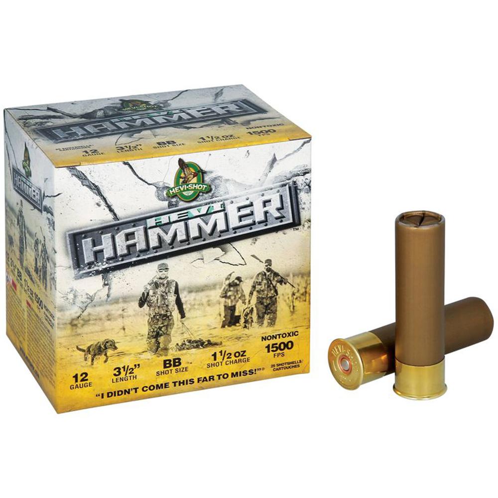 Environ Metal Inc HEVI-Shot Hevi-Hammer Shotshell 12ga 3.5" 1.5oz 1500 fps #BB 25/ct