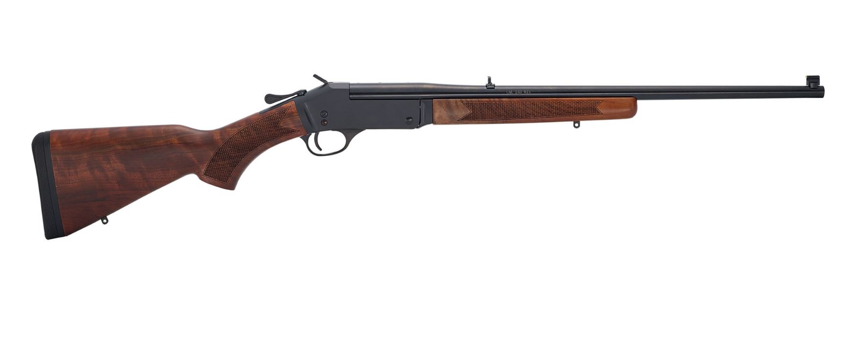 Henry Single Shot Compact/Short LOP 243 Win Rifle 1rd Magazine 22" Barrel Walnut