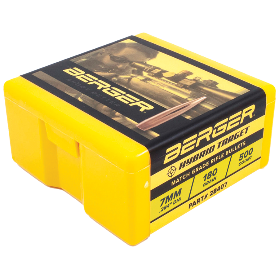 Berger Match Grade Target Bullets 7mm .284" 180 gr Hybrid Target 500/ct