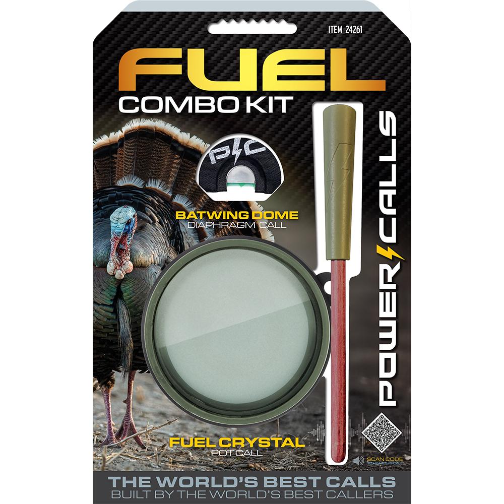 Higdon Outdoors Power Calls Fuel Turkey Call Combo Kit Fuel Crystal Call and Batwing Dome Mouth Call