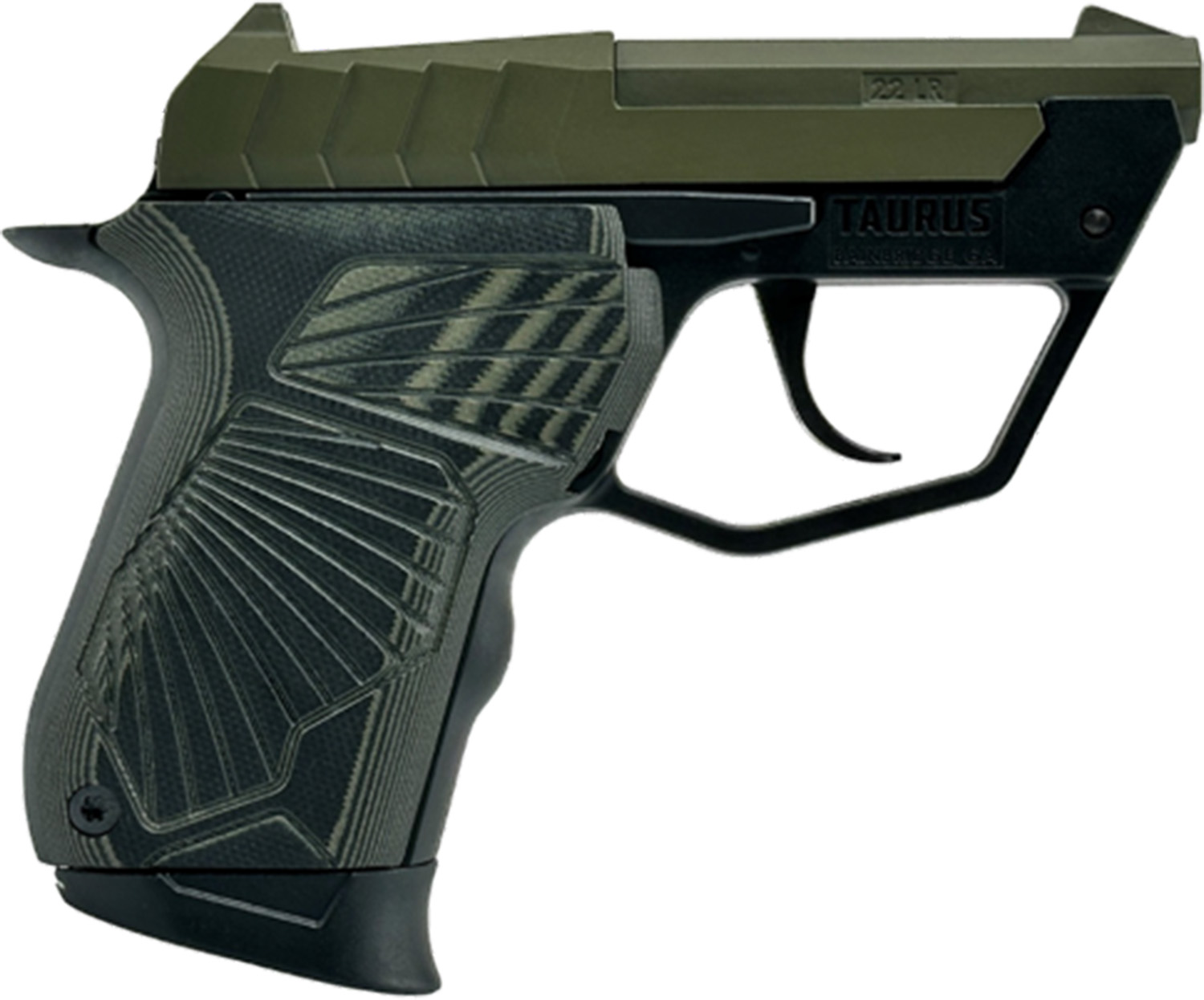 Taurus 22TUC Handgun .22 LR 9rd Magazine 2.5" Barrel OD Green VZ Grips