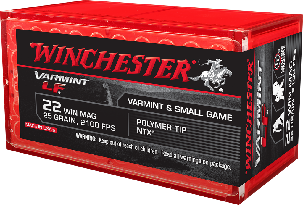WINCHESTER VRMNTLF 22WM 25GR POLY TIP 50RD