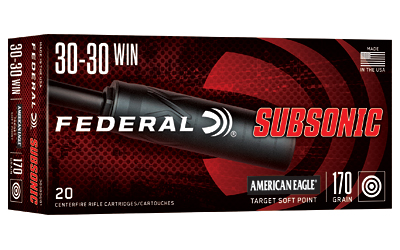 Federal Subsonic Rifle Ammunition .30-30 Win 170gr JSP 1000 fps 20/ct
