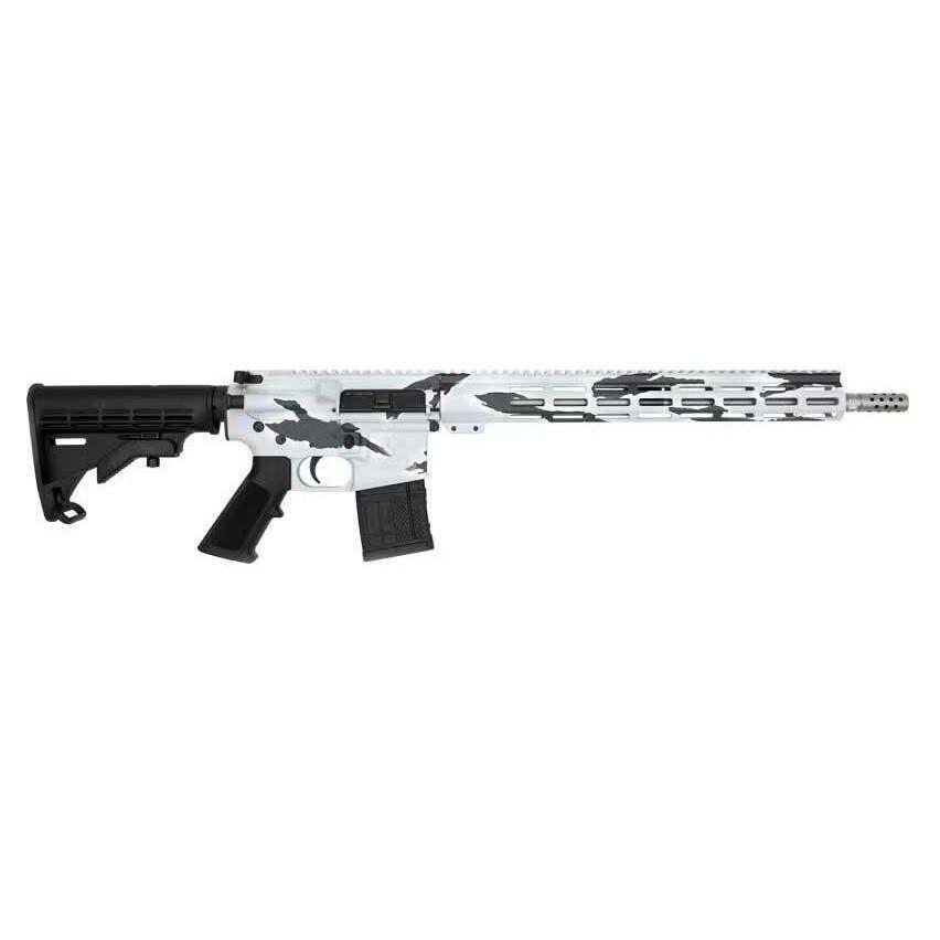 10 Ring GLFA .223 Wylde Rifle .223 Wylde 30rd Magazine 16" Threaded Barrel Snow Camo Stainless Steel with 15.25" Handguard