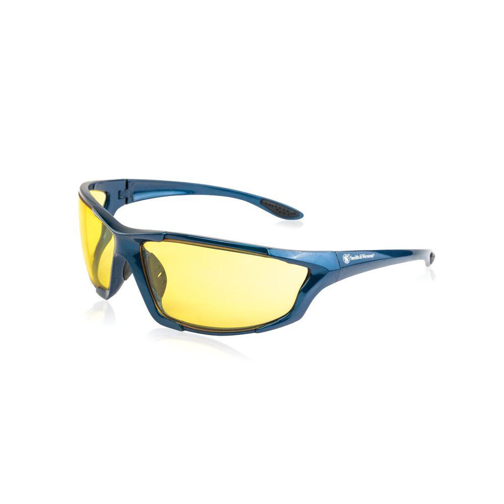 AOB Smith & Wesson Major Full Frame Shooting Glasses Blue with Amber Lens