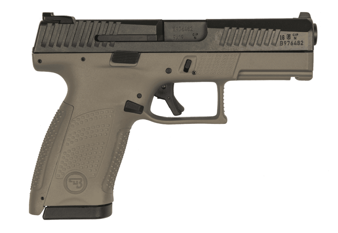 CZ P-10 C OPTICS READY 9MM PISTOL FDE 2-15RD +2RD BASE PAD