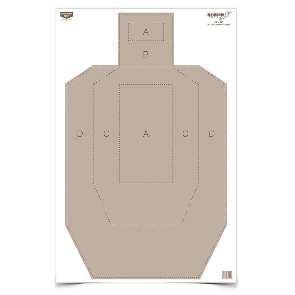 Birchwood Casey Eze-Scorer IPSC Practice Paper Target 23"x35" 5/ct