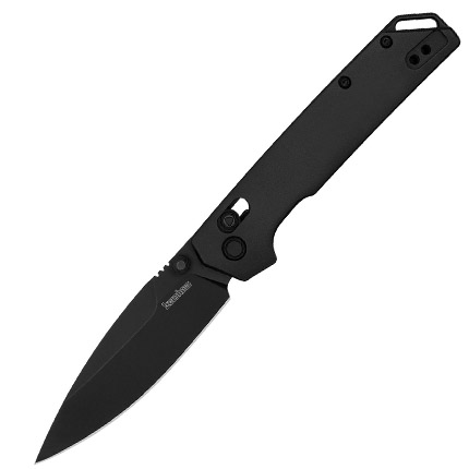 Kershaw Iridium Folding Knife 3-2/5" Spear Point Blade Black