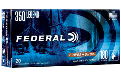 Federal Power-Shok Rifle Ammunition .350 Legend 180 gr SP 2100 fps 20/ct