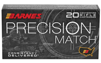 Barnes Precision Match Rifle Ammunition 6.5 PRC 145gr Match Burner OTM BT 20/ct