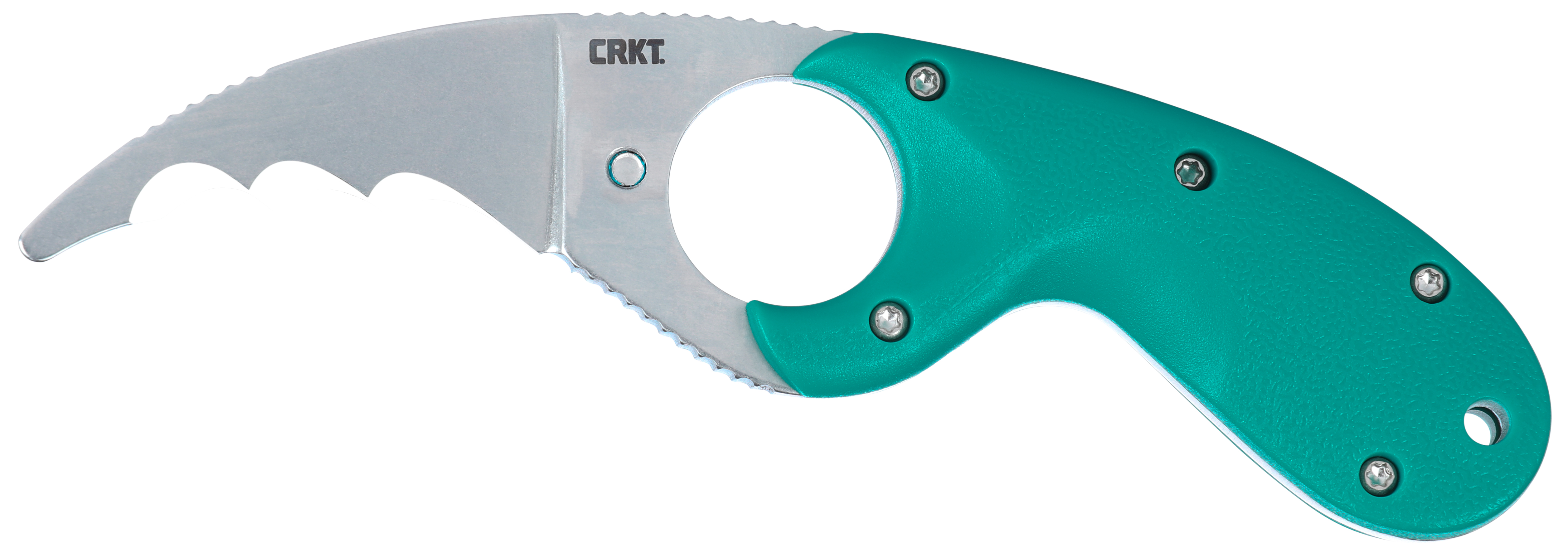CRKT Bear Claw Fixed Knife 2-2/5" Hawkbill Blade Green