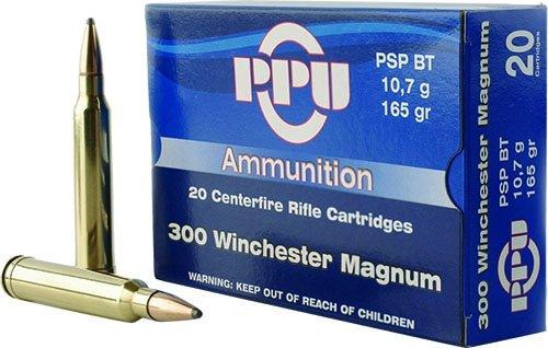 TRZ Trading Inc. PPU Rifle Ammunition .300 Win Magnum 165 gr SPBT 3050 fps 20/ct
